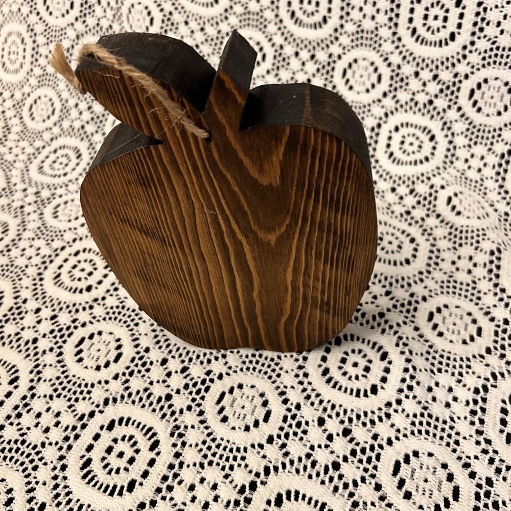 Vintage Handmade Wooden Apple Slice